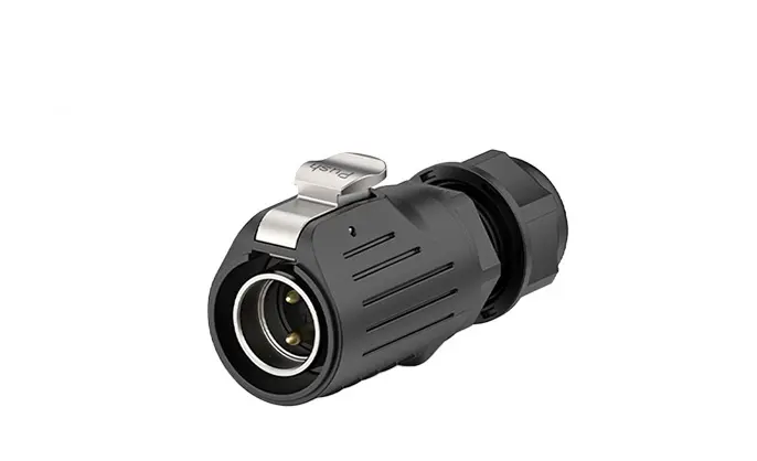 LP20 2Pin Solder Type Waterproof Plug Connectors Panel Metal + Plastic 20A Power