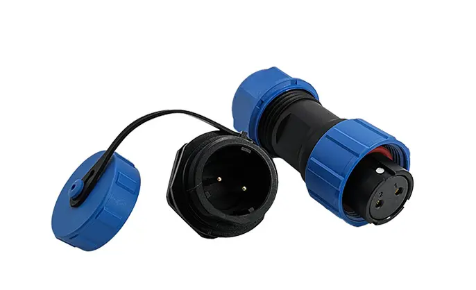 SP17 2 Pin Circular Connector Electrical Panel Mount Power Connector IP68