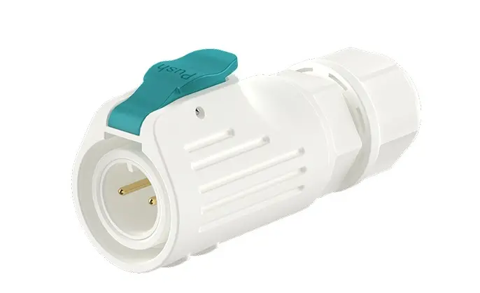 LP12 2 Pin White Panel Electrical Waterproof Connectors Waterproof Aviation Plug Solder Type All Plastic