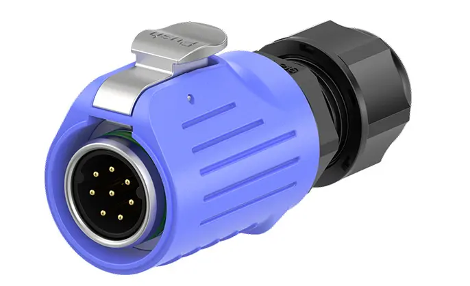 LP16 5A Power Blue Waterproof Connector Panel 8 Pin Outdoor Waterproof Wire Connectors