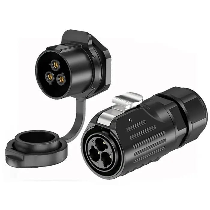 LP24 Panel Waterproof Plug And Socket Connector Aviation Waterproof Connector 3 Pin Solder Type