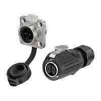 LP16 Screw 2 Pin 10A Power Flange Plastic+Metal Waterproof Connector Aviation Waterproof Connector