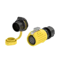 LP20 12Pin Yellow Solder Type Waterproof Wire Connectors 5A Power Panel All Plastic