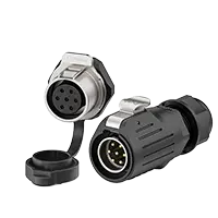 LP20 7 Pin Waterproof Connector Aviation Plug Screw Type 10A Power Panel Metal + Plastic