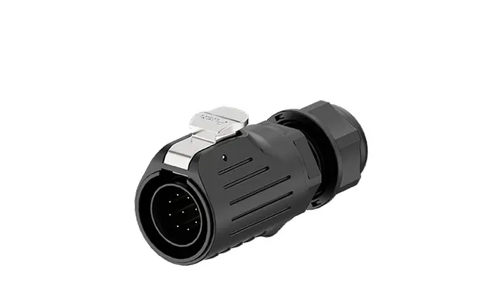 LP20 9Pin Solder Type Industrial Waterproof Connector 5A Power All Plastic