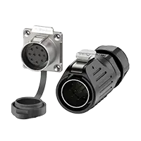 LP24 Waterproof Plug And Socket Connector Flange 10 Pin Aviation Plug Socket Solder Type