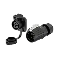 LP20 2Pin Solder Type Waterproof Wire Connectors 20A Power Flange All Plastic