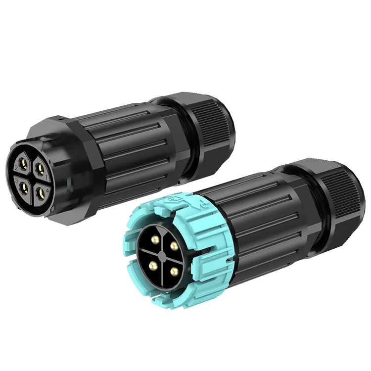 M28MF 4 Pins Circular Connector Electrical Male Female Waterproof Connector Wire to Wire Type Waterproof Outdoor Cable Connector
