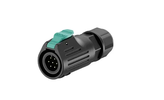 LP12 Flange Solder Type 7Pin All Plastic Waterproof Connector Aviation Plug Socket
