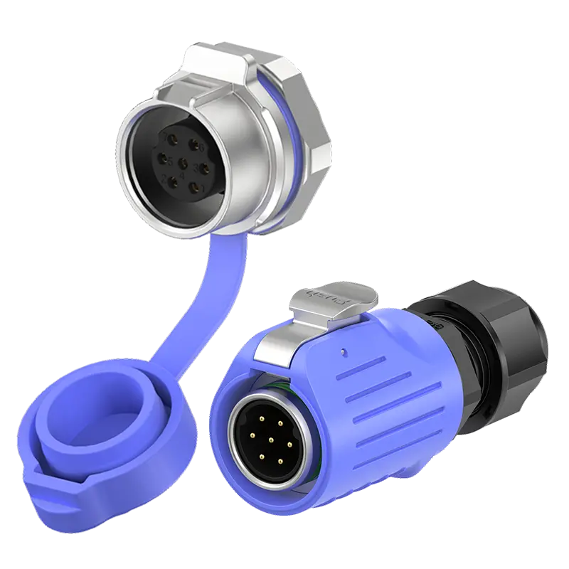LP16 5A Blue Power Panel Mount Power Connector 7 Pin Connector Power Signal