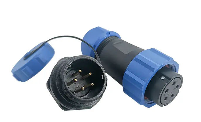 SP21 5C Pin Circular Connector Panel Mount Power Connector IP68