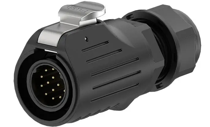 LP20 14Pin Solder Type Waterproof Connector Waterproof Aviation Plug 5A Power Flange All Plastic