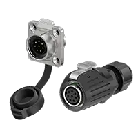 LP16 5A Outdoor Waterproof Wire Connectors Solder Type Flange 8 Pin Aviation Plug Connector Socket Metal + Plastic