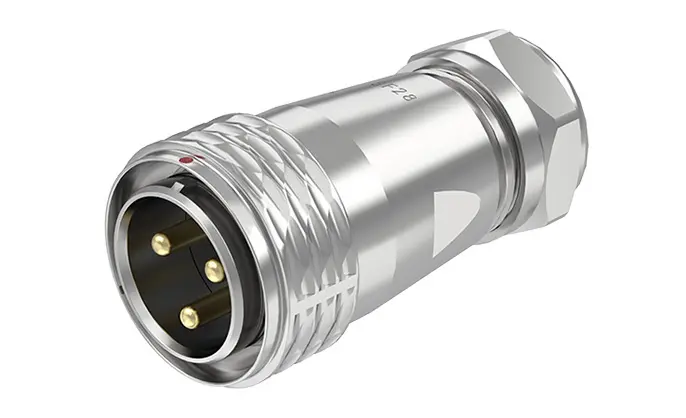 SF28 3 Pin Standard Circular Connector Waterproof Wire Connectors IP67 Push-Pull All Metal