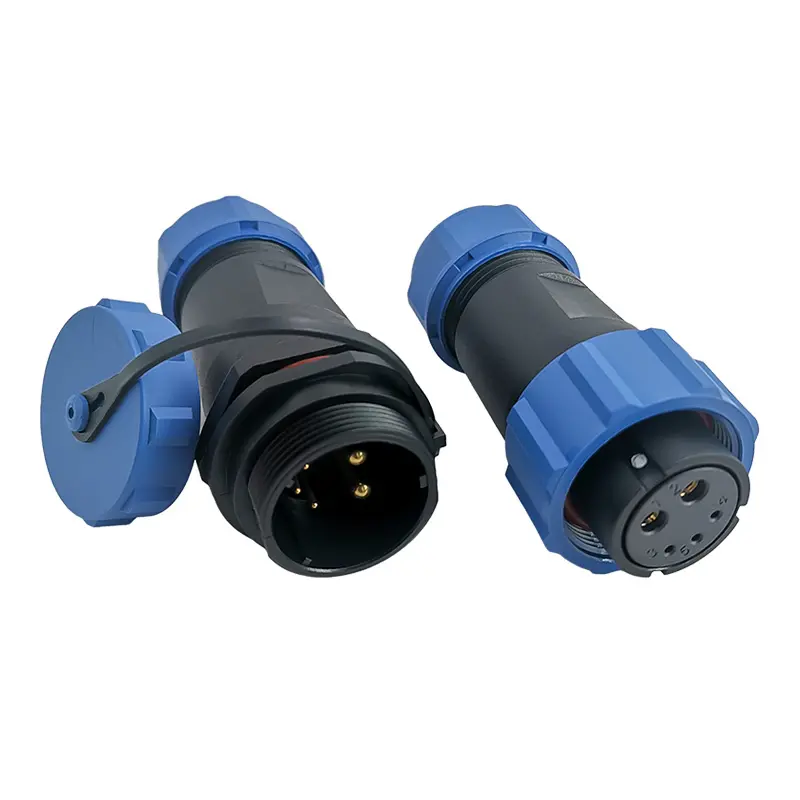 SP21 5B Pin Circular Plug Socket Outdoor Cable Connector All Plastic