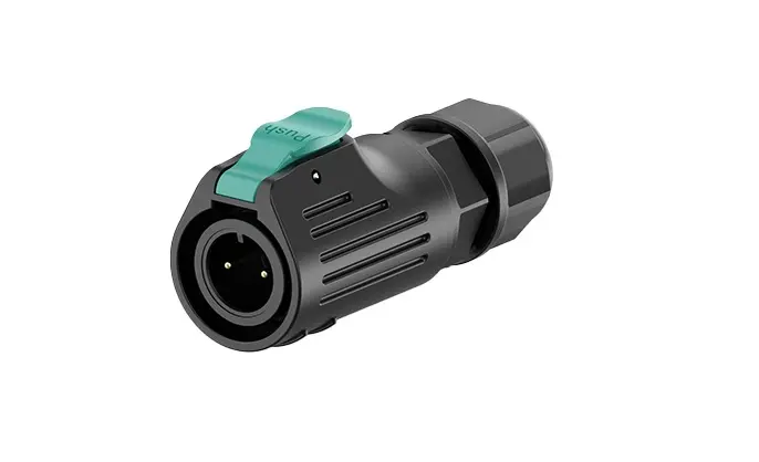 LP12 Flange Waterproof 2 Pin Plug and Socket Solder Type All Plastic Waterproof Connector Aviation Plug Socket
