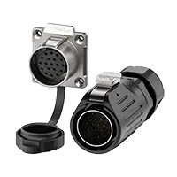 LP24 Outdoor Waterproof Electrical Wire Connector Flange 19 Pin Aviation Waterproof Connector Solder Type