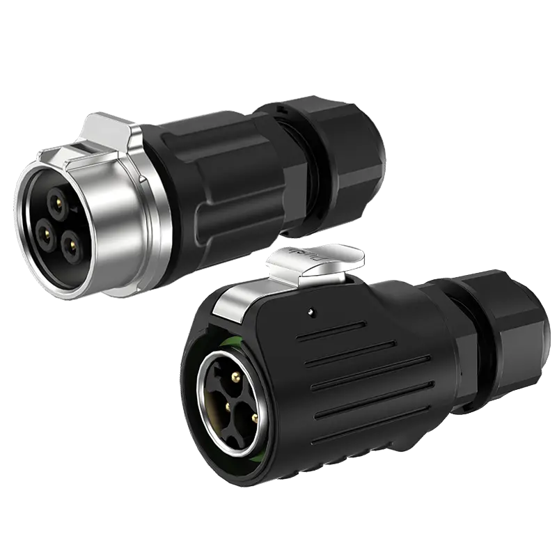 LP16 Plastic+Metal Connector Power Signal 3 Pin Wire to Wire Cylindrical Connectors Aviation Plug Crimping Type