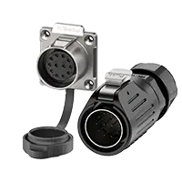 LP24 Outdoor Waterproof Wire Connectors Flange 12 Pin Aviation Waterproof Connector Solder Type
