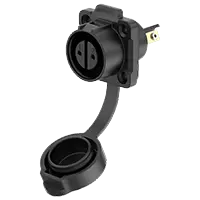 LP12 2 Pin Industrial Waterproof Connector Flange Screw Connection Type All Plastic Waterproof Connector Aviation Plug