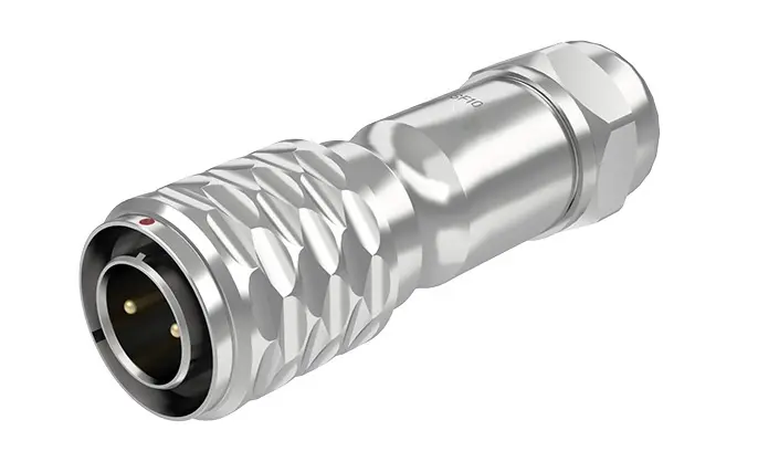 SF10 2 Pin Circular Connector Electrical Panel Mount Connector IP67 Push-Pull All Metal