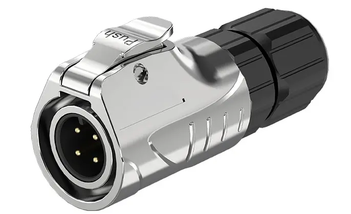 LP12 Waterproof Plug Connectors 4 Pin Solder Type Straight Circular Connector All Metal Aviation Plug