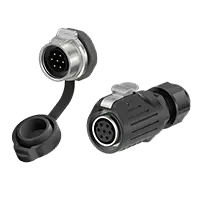 LP16 5A Power Panel Mount Power Connector 7 Pin Metal + Plastic Reverse Mounting Aviation Plug Connector
