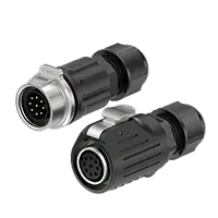 LP16 5A Power Solder Type 9 Pin Waterproof Connector Reverse Mounting Aviation Plug Socket Plastic Circular Connector