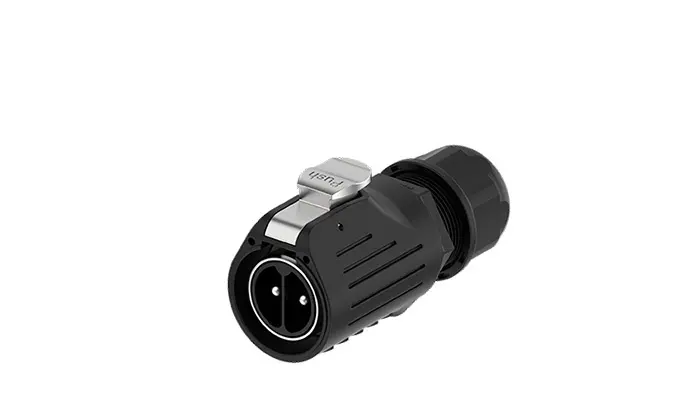 LP28 2 Pin Straight Circular Connector Screw Connection Waterproof Aviation Connector Cable Plug
