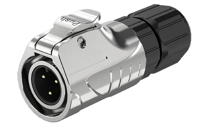 LP12 Screw Type 3Pin Wire to Wire 5A Power Waterproof Circular Connector Outdoor Waterproof Electrical Wire Connector All Metal