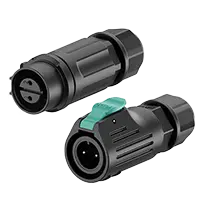LP12 2 Pin Waterproof Connector Aviation Plug Socket Straight Circular Connector Solder Type All Plastic