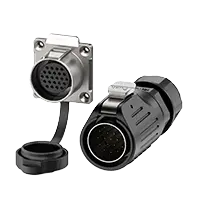 LP24 Eelectrical Waterproof Connector Flange 24 Pin Waterproof Aviation Connector Cable Plug Solder Type