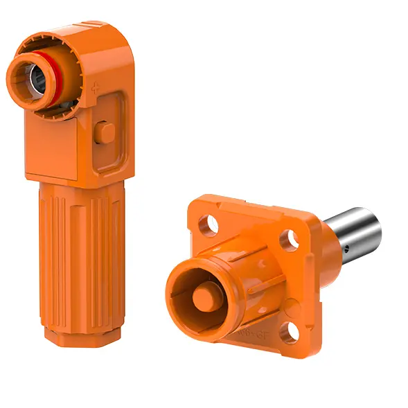 SCJ Crimp Socket Battery Energy Storage Connector Orange Positive IP67 Waterproof 100A Non-Rotatable Energy Storage Connector