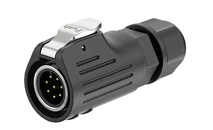 LP12 Flange Waterproof Plug Connectors Solder Type 8 Pin Metal + Plastic Waterproof Connector Aviation Plug Socket