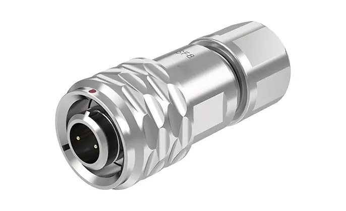 SF8 2 Pin Circular Plug Connector Industrial Waterproof Connector IP67 Push-Pull All Metal