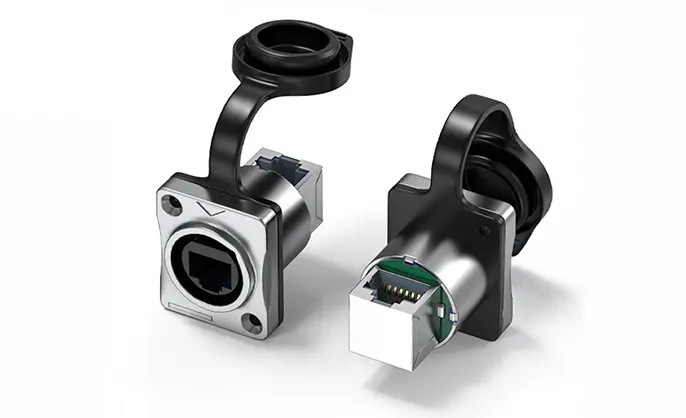 er-rj45-flange-waterproof-connectors-yellow-dual-network-port-socket-90-degrees-cat6-buckle-type-2.jpg