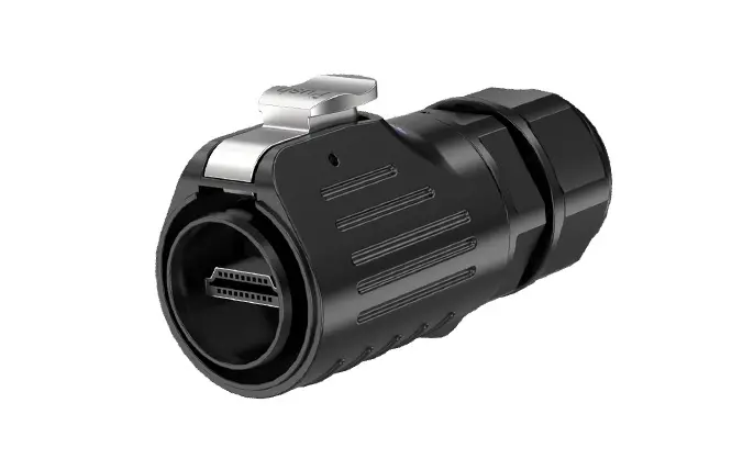 LP24-HDMI Device Outdoor Waterproof Wire Connectors Flange Aviation Plug Connector Pin Connector All Plastic