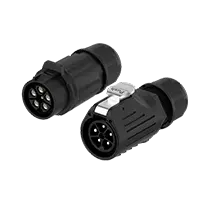 LP28 Industrial Waterproof Connector 5+1 Pin 32A All Plastic Circular Connector Electrical Crimping Type Aviation Plug