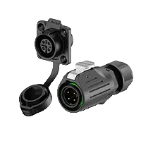 LP16 Screw 4 Pin Flange Waterproof Plug Connectors 10A Power Aviation Plug All Plastic Solder Type