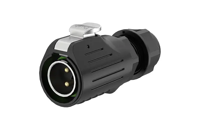 LP20 2Pin Screw Type Waterproof Connector 20A Power Flange Metal + Plastic Waterproof Aviation Plug
