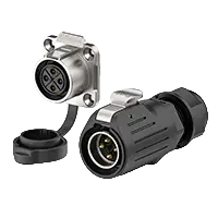 LP20 4Pin Solder Type Waterproof Connector Aviation Waterproof Connector 20A Power Flange Metal + Plastic