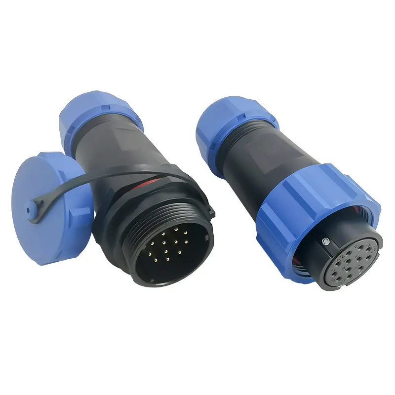 SP21 12 Pin Circular Plastic Wire Connector Outdoor Cable Connector All Plastic