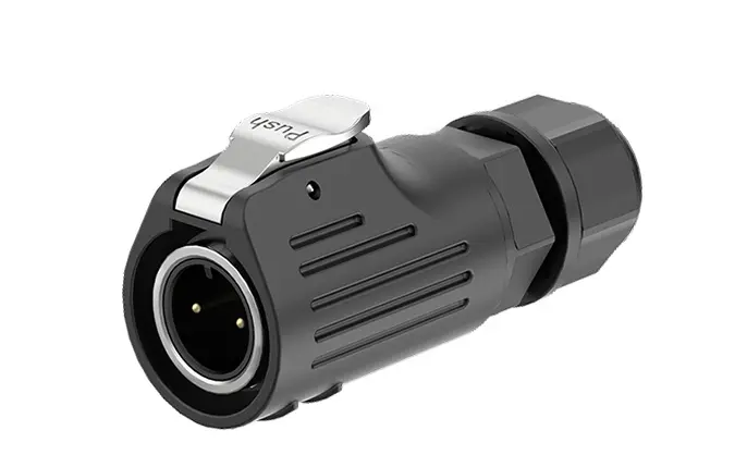 LP12 2 Pin Waterproof Connector Aviation Plug Socket Plastic+Metal Straight Circular Connector Solder Type
