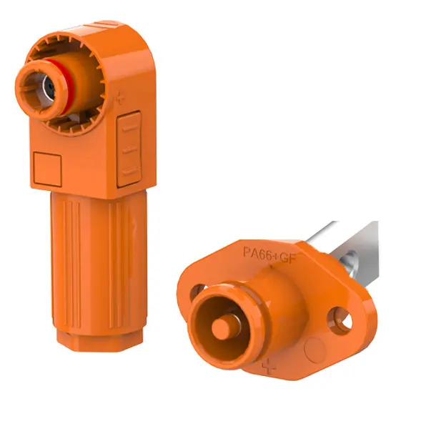 SCJ Screw Hole Energyxa0Battery Storage Connector Orange Positive IP67 Waterproof 70A Rotatable Energy Storage Connector