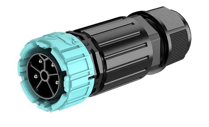 P25 32A Circular Plug Connector Automotive Waterproof Outdoor Cable Connector 4 Pins Wire to Wire Quick Connect Connectors