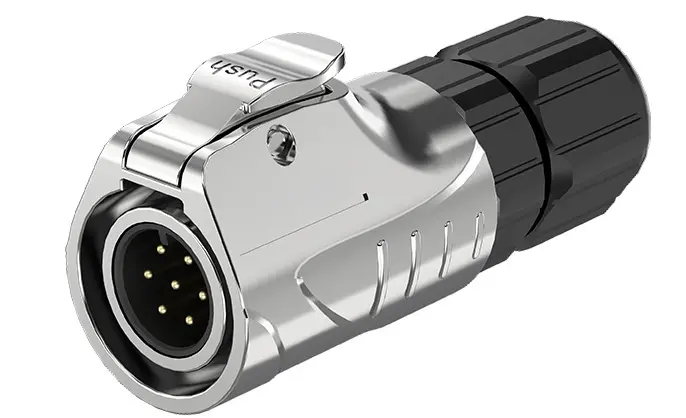 LP12 Flange Waterproof Wire Connectors Solder Type 7Pin All Metal Waterproof Connector Aviation Plug