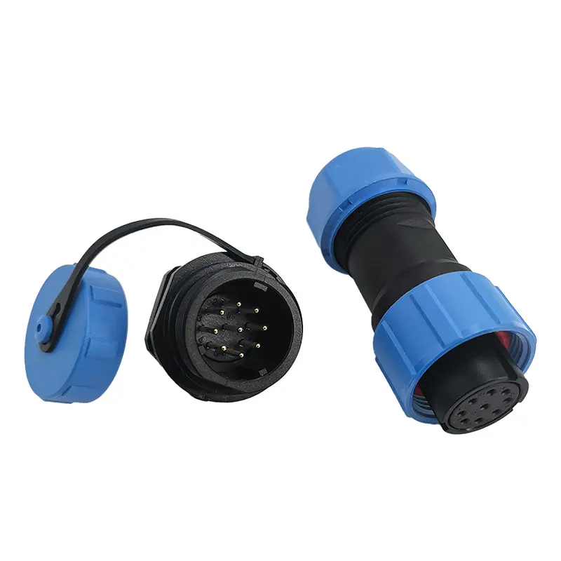 SP17 9 Pin Circular Connector Electrical Panel Mount Power Connector IP68