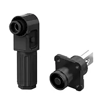 SCJ Smooth Hole Connectors for Battery Energy Storage System Black Negative IP67 Waterproof 100A Rotatable Energy Storage Connector