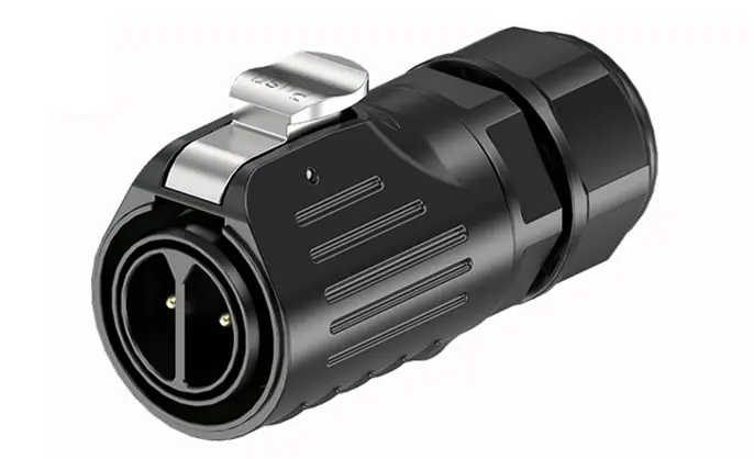 LP24 Waterproof Aviation Connector Cable Plug 2 Pin Circular Connector Solder Type All Plastic