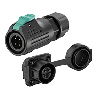LP12 Solder Type All Plastic 4Pin Flange Waterproof Connector Waterproof Aviation Connector Cable Plug